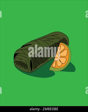 Illustrazione del vettore Dolma su sfondo bianco Illustrazione Vettoriale