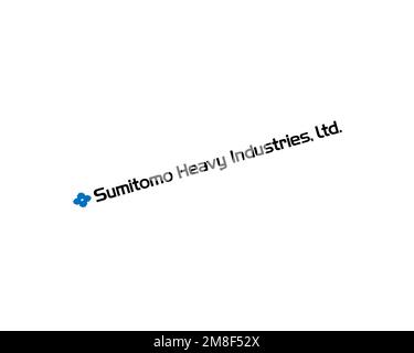 Sumitomo Heavy Industries, logo ruotato, sfondo bianco Foto Stock