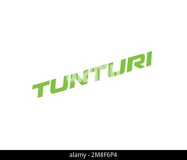 Tunturi, logo ruotato, sfondo bianco Foto Stock