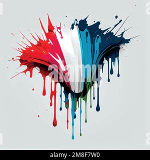 Macchie, macchie di vernice colorata su sfondo bianco, colori multicolore, arcobaleno - illustrazione vettoriale Illustrazione Vettoriale