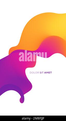 3D sfondo astratto ondulato con colori sfumati moderni. Onda sonora in movimento. Illustrazione vettoriale per striscioni, volantini, brochure, opuscoli, presentazioni o. Illustrazione Vettoriale