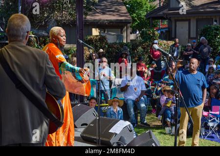 Terrie Odabi sul Garden Stage al Monterey Jazz Festival 65th Foto Stock