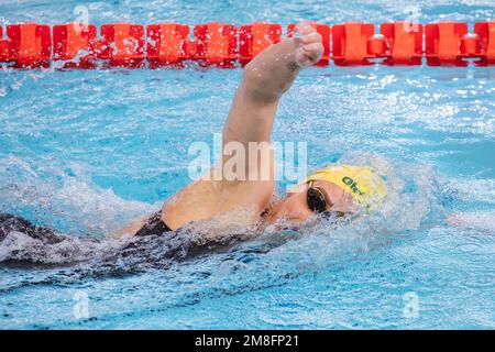 MELBOURNE, AUSTRALIA - DICEMBRE 13: Lani PALLISTER (AUS) in gara nella finale Freestyle 400m femminile del primo giorno della FINA World Short Course Swim 2022 Foto Stock