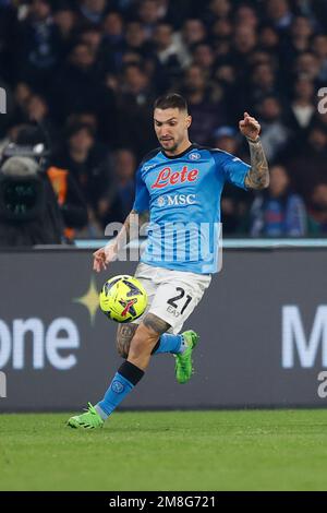 Napoli, Italia. 13th Jan, 2023. Matteo Politano di Napoli durante SSC Napoli vs Juventus FC, calcio italiano Serie A match in Napoli, gennaio 13 2023 Credit: Independent Photo Agency/Alamy Live News Foto Stock