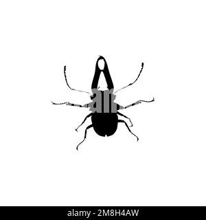 Icona bug. Semplice stile bug scienza poster simbolo di sfondo. Bug marchio logo elemento di design. Stampa di magliette con bug. Vettore per adesivo. Illustrazione Vettoriale