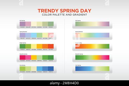 Tavolozza colore molla e sfumatura Illustrazione Vettoriale