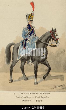 ufficiale del treno d'artillerie de la Garde Impériale, 1809 Foto Stock