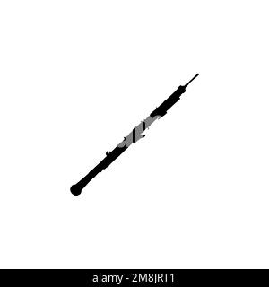 Icona flauto. Semplice stile musica festival simbolo di sfondo poster. Flute marchio logo elemento di design. Stampa di t-shirt a flauto. vettore per adesivo. Illustrazione Vettoriale