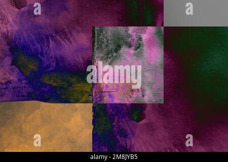 Astratto panno fumo chiaro su sfondo rosa arancione magenta rosso gradiente Foto Stock