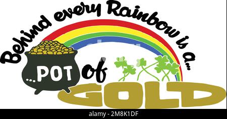 disegno patricks saint con vaso di gol Illustrazione Vettoriale