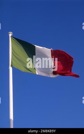 Bandiera nazionale dell'Italia. Foto Stock