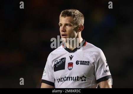 Kyle Godwin di Lyon Rugby durante la partita della Coppa dei campioni europea Saracens vs Lione allo StoneX Stadium, Londra, Regno Unito, 14th gennaio 2023 (Photo by Nick Browning/News Images) Foto Stock