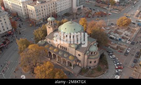 Una bella vista della chiesa di Sveta Nedelya a Sofia, Bulgaria Foto Stock