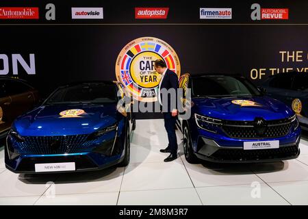 Bruxelles, Belgio. 13th Jan, 2023. 100th Brussels Auto Show al Centro Expo di Bruxelles, Belgio il 13 gennaio 2023. Credit: ALEXANDROS MICHAILIDIS/Alamy Live News Foto Stock