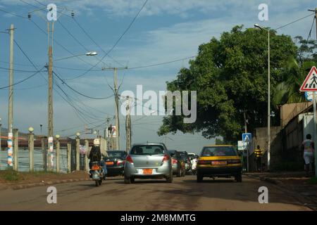 Vista da Yaounde, Camerun Foto Stock