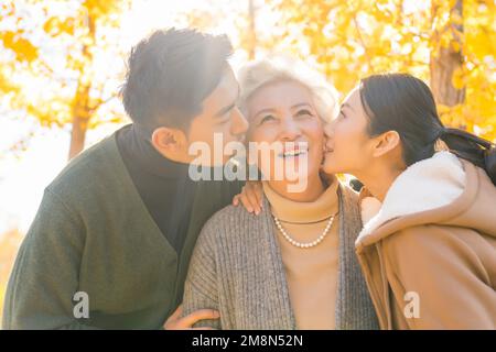 La famiglia felice Foto Stock