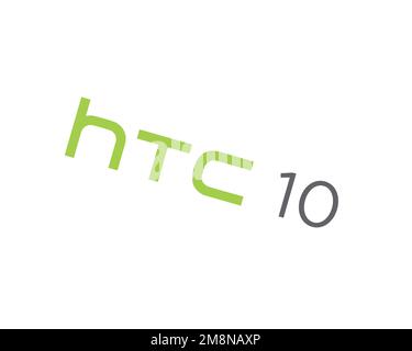 HTC 10, logo ruotato, sfondo bianco B Foto Stock