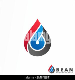 Carattere lettera o parola B con petrolio e gas immagine icona grafica icona logo disegno astratto concetto vettore stock. identità relativa all'energia o al minerale Illustrazione Vettoriale