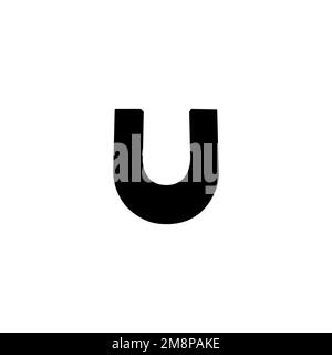 Icona del magnete. Simbolo di sfondo del poster di un'azienda di riparazione di stile semplice. Elemento di design del logo del marchio del magnete. Stampa di magliette magnetiche. vettore per adesivo. Illustrazione Vettoriale