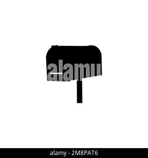 Icona casella postale. Semplice stile cargo azienda grande vendita poster simbolo sfondo. Elemento di design del logo del marchio della casella postale. Stampa t-shirt mailbox. Illustrazione Vettoriale