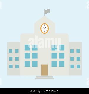 Icona di costruzione universitaria in vettore Illustrazione Vettoriale