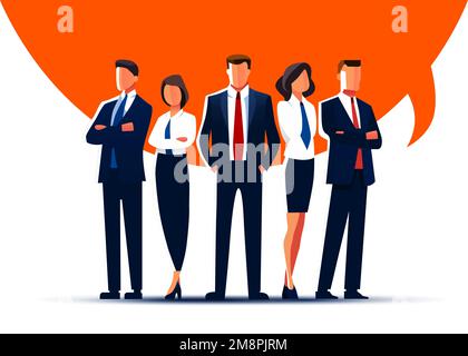 Uomini d'affari che si riuniscono come team. Illustrazione vettoriale Illustrazione Vettoriale