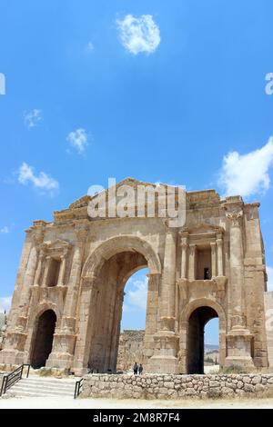 Arco di Adriano, Jerash, Giordania Foto Stock