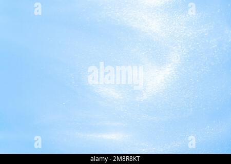 delicato sfondo blu con sequine onde movimento liquido Foto Stock