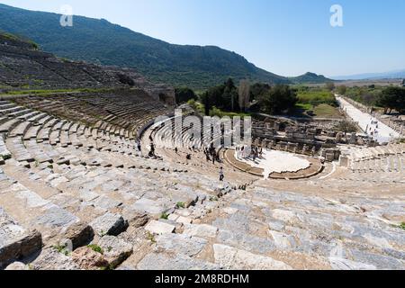 Antica città di efeso Effie sotheby, grande teatro Foto Stock