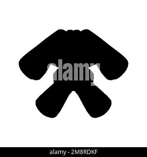 Icona di mantello di JUDO. Semplice stile lezioni di judo corso grande vendita poster simbolo sfondo. Elemento di design del logo del marchio JUDO. Stampa di T-shirt JUDO. Illustrazione Vettoriale
