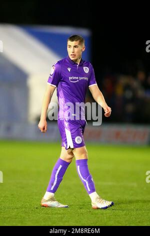 The EnviroVent Stadium, Harrogate, England - 14th gennaio 2023 Dean Campbell (10) di Stevenage - durante il gioco Harrogate Town contro Stevenage, EFL League 2, 2022/23, allo stadio EnviroVent, Harrogate, England - 14th gennaio 2023 Credit: Arthur Haigh/WhiteRosePhotos/Alamy Live News Foto Stock