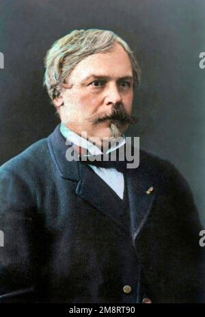 Edmond de Goncourt (1822-1896) , ecrivain francais photo d'apres Nadar Foto Stock