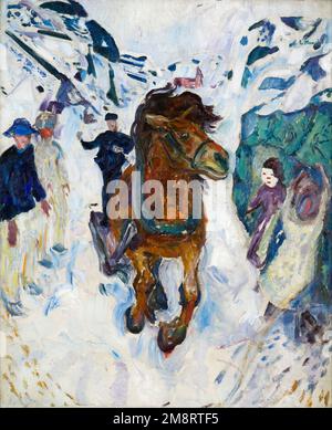 Galoppo Cavallo. Edvard Munch. 1910–12. Foto Stock