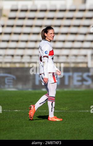 Lea le Garrec del FC Fleury 91 reagisce durante il campionato francese femminile D1 Arkema tra Parigi FC e FC Fleury 91 il 15 gennaio 2023 allo stadio Sebastien Charlety di Parigi, Francia - Foto Melanie Laurent / A2M Sport Consulting / DPPI Foto Stock