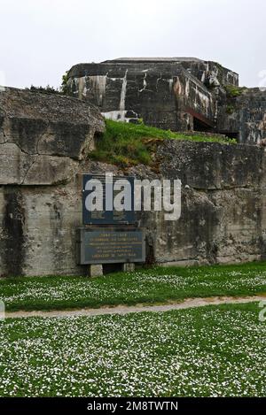 Memorial a Fort de la Cite d'Alet, 39-45 Mémorial, WW II, Saint-Malo, Ille-et-Vilaine, Bretagne, Francia, Europa Foto Stock