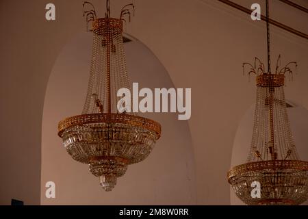 lampadario in una moschea in egitto a sharm el sheikh Foto Stock