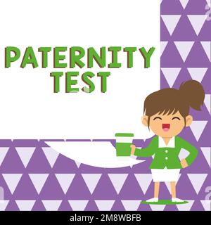 Ispirazione che mostra segno Paternity Test. Business Concept un test del DNA per determinare se un dato uomo è il padre biologico Foto Stock