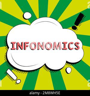 Segnale che visualizza le informazioni ioniche. Immagine concettuale fotografica visiva utilizzata per rappresentare informazioni o dati Foto Stock