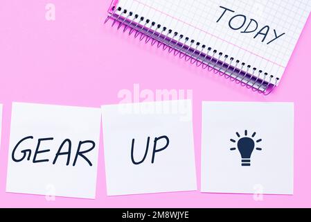 Presentazione concettuale. Concetto di affari che chiede a qualcuno di mettere i suoi vestiti o vestito su come prepararsi velocemente Foto Stock