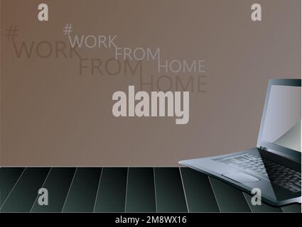 illustrazione vettoriale astratta del lavoro da casa Illustrazione Vettoriale