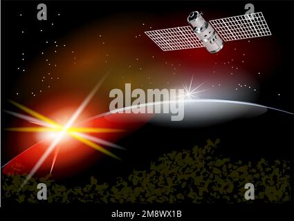 Illustrazione del vettore spaziale senza pianeta e stelle Illustrazione Vettoriale