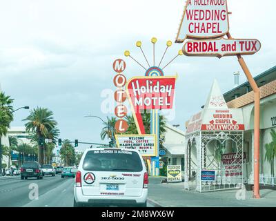 La cappella per matrimoni di Las Vegas sul Las Vegas Boulevard Foto Stock