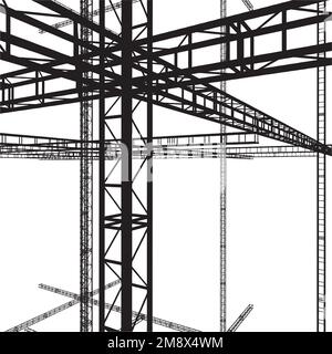 Struttura vettoriale astratta per costruzioni metalliche Illustrazione Vettoriale
