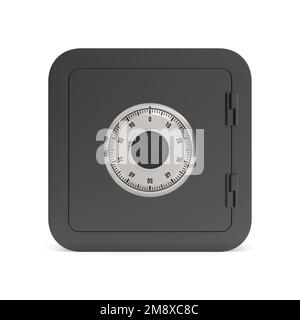 sicuro su sfondo bianco. Illustrazione 3D isolata Foto Stock