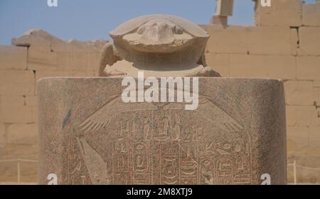 Scarab grande, Tempio di Karnak, Karnak, Egitto Foto Stock