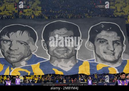 ISTANBUL - Fenerbahce tifosi durante la partita turca Super Lig tra Fenerbahce AS e Galatasaray COME allo stadio Ulker il 8 gennaio 2023 a Istanbul, Turchia. AP | altezza olandese | GERRIT DI COLONIA Foto Stock