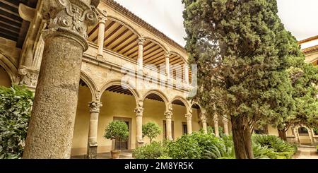 Monastero di Yuste, 15th ° secolo in stile gotico-rinascimentale, beni spagnoli di interesse culturale, Cuacos de Yuste, Caceres, Estremadura, Spagna, Europa Foto Stock