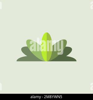 Vettore bush piatto botanica verde Illustrazione Vettoriale