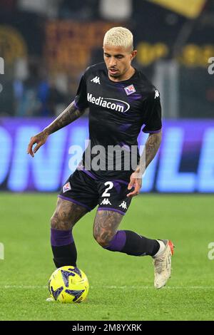 Roma, Italia, 15 gen, 2023 Dodo dell'AC Fiorentina alla partita di calcio Roma vs Fiorentina Serie A League 2022-2023 Credit:Roberto Ramaccia/Alamy Live News Foto Stock