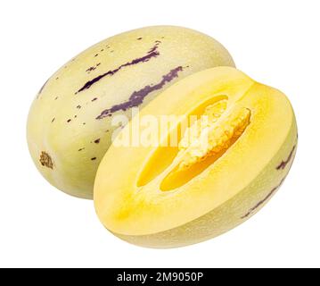 Pepino melone frutto isolato su sfondo bianco Foto Stock